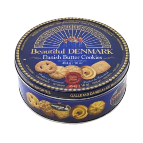 Danish Butter Cookies Blue Traditional Biscuits Tin Hamlet 454g